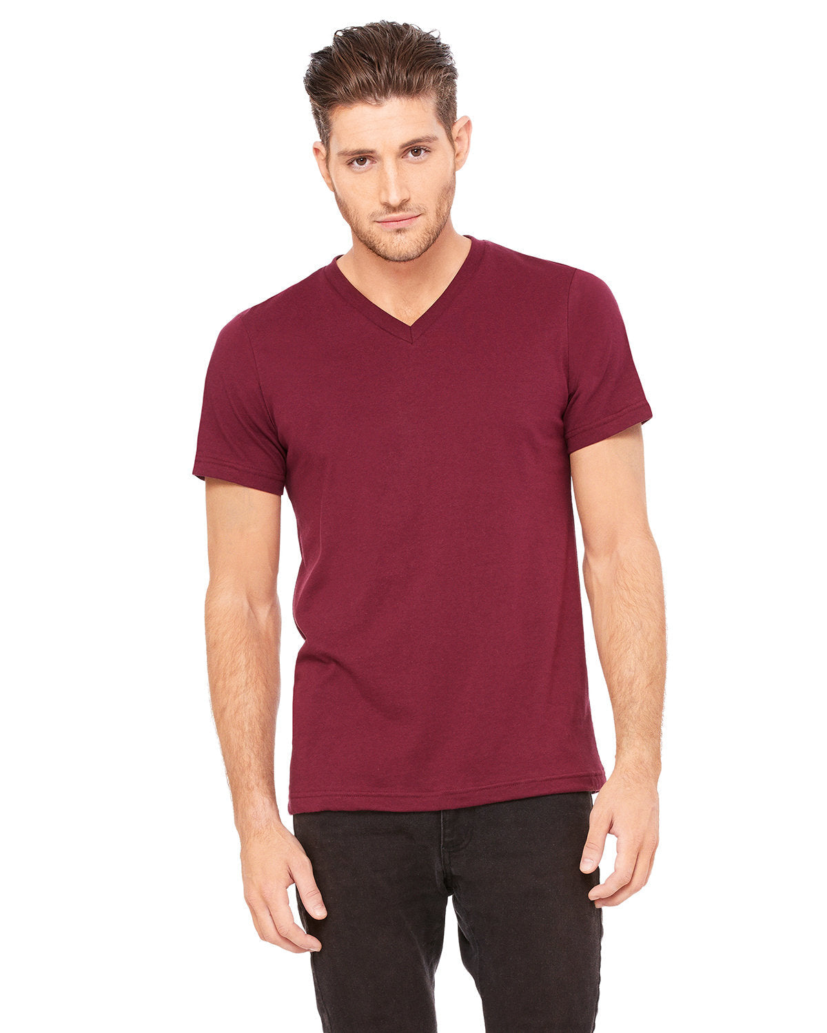 ELEVATE-YOUR-CASUAL-STYLE-WITH-THE-BELLA-CANVAS-UNISEX-JERSEY-V-NECK-T-SHIRT