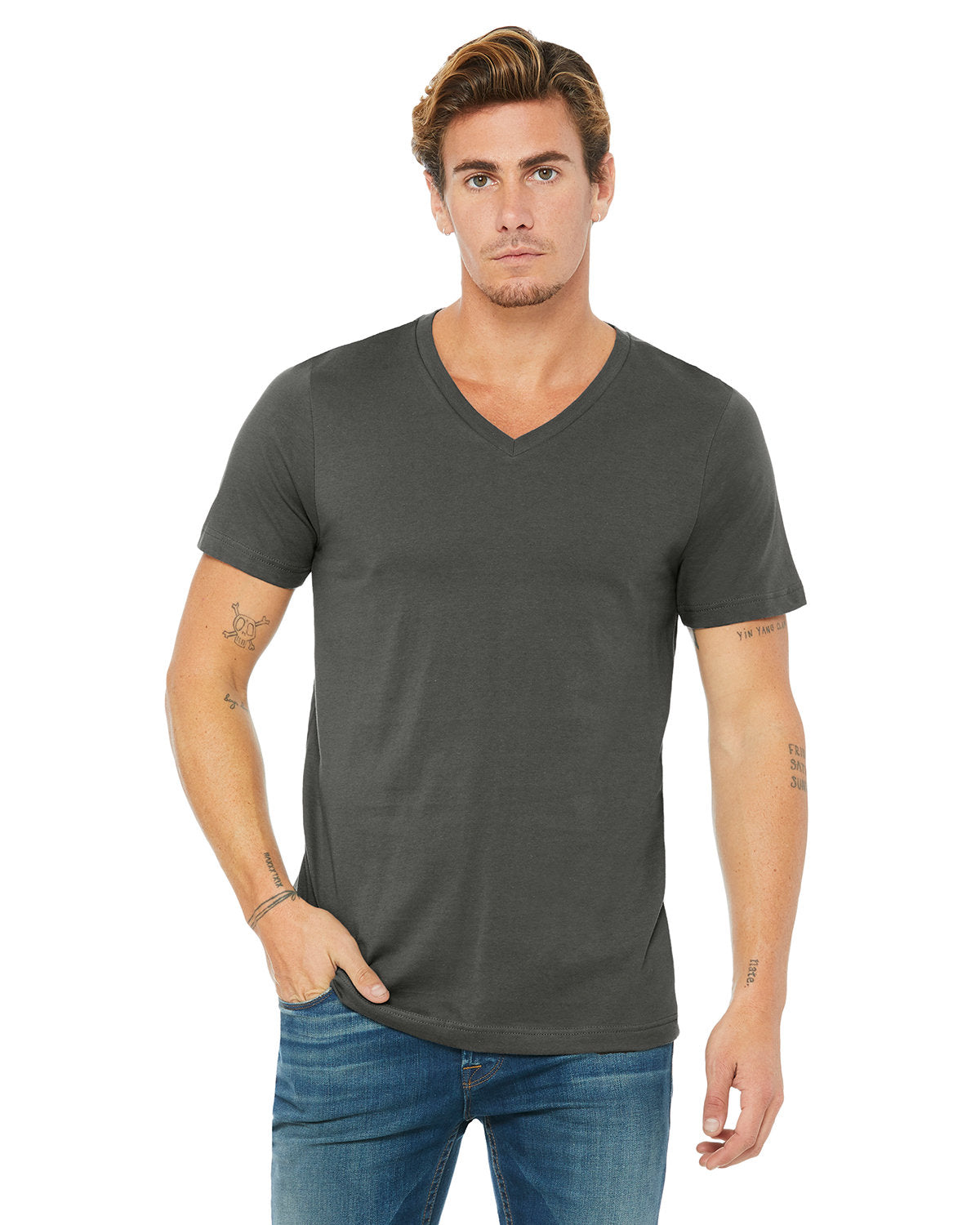 ELEVATE-YOUR-CASUAL-STYLE-WITH-THE-BELLA-CANVAS-UNISEX-JERSEY-V-NECK-T-SHIRT