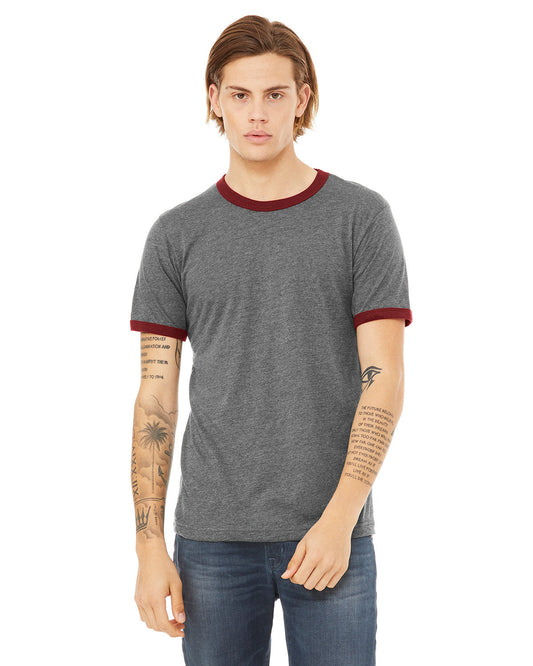 Bella + Canvas Men's Jersey Short-Sleeve Ringer T-Shirt: Classic Style and Comfort