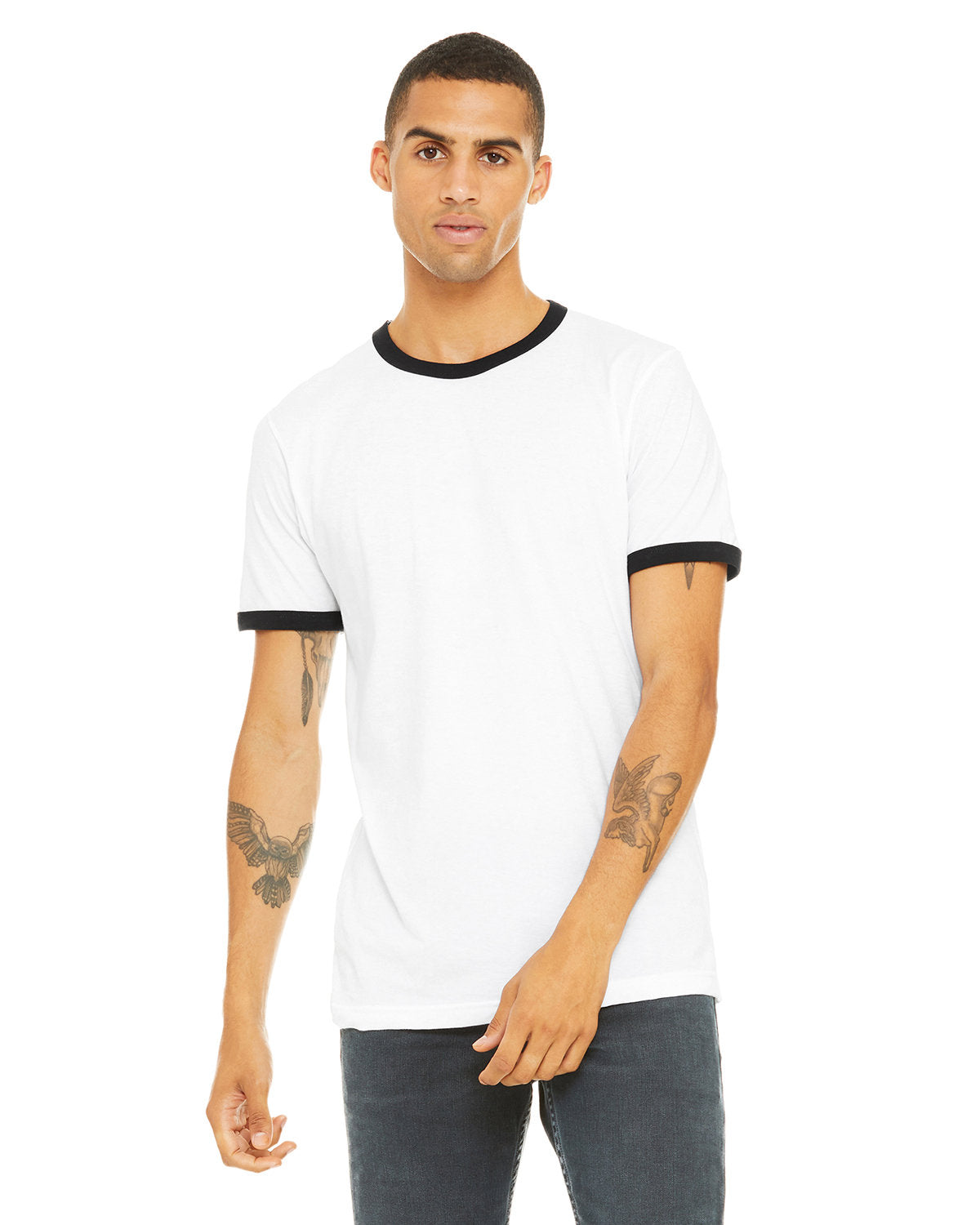 Bella + Canvas Men's Jersey Short-Sleeve Ringer T-Shirt: Classic Style and Comfort