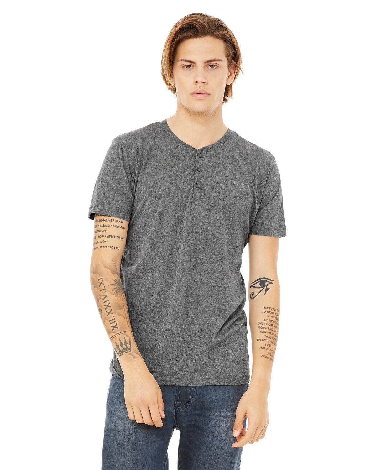 Men's Triblend Short-Sleeve Henley - Apparel Globe