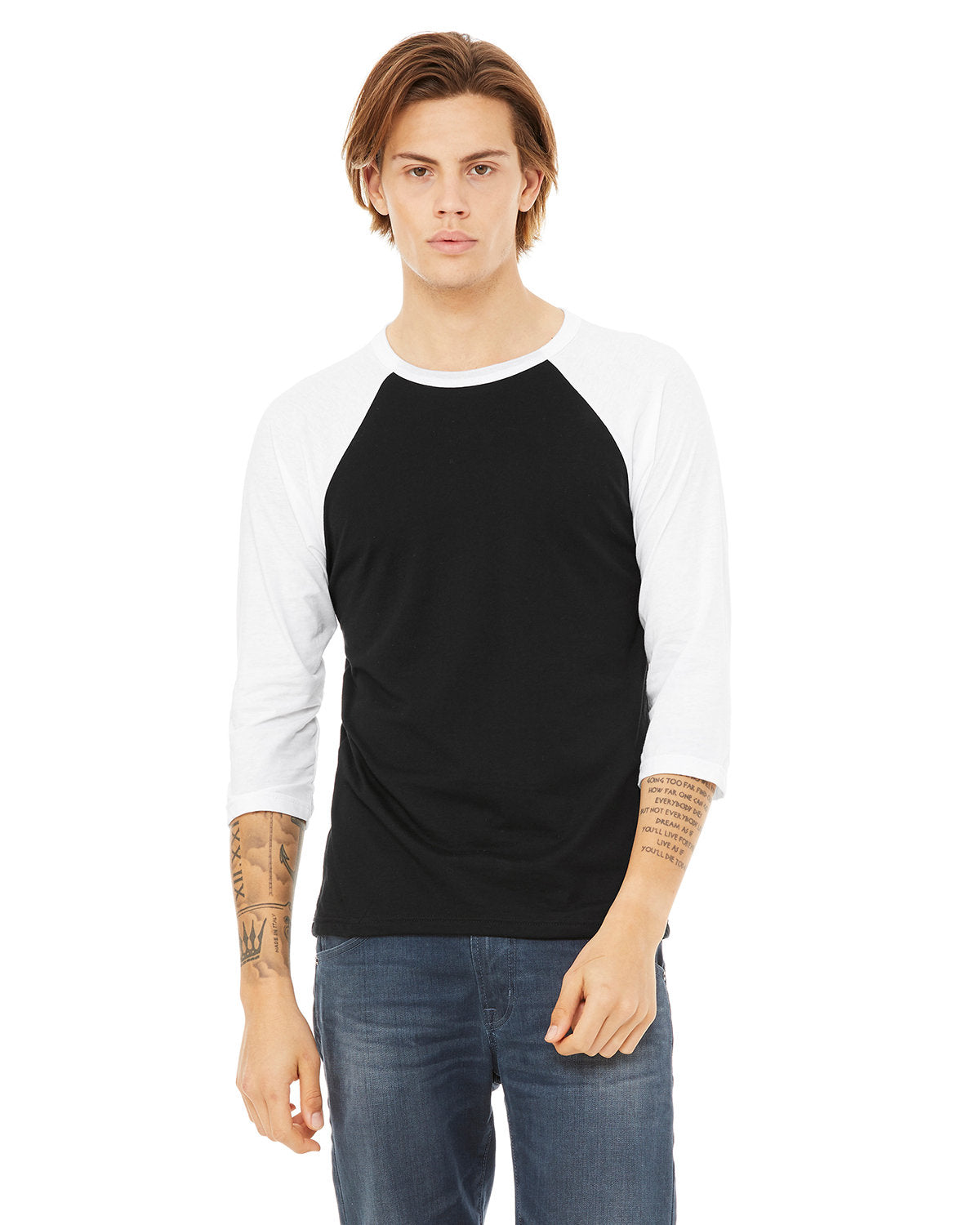 SPORTY-AND-VERSATILE-BELLA-CANVAS-UNISEX-3-4-SLEEVE-BASEBALL-T-SHIRT