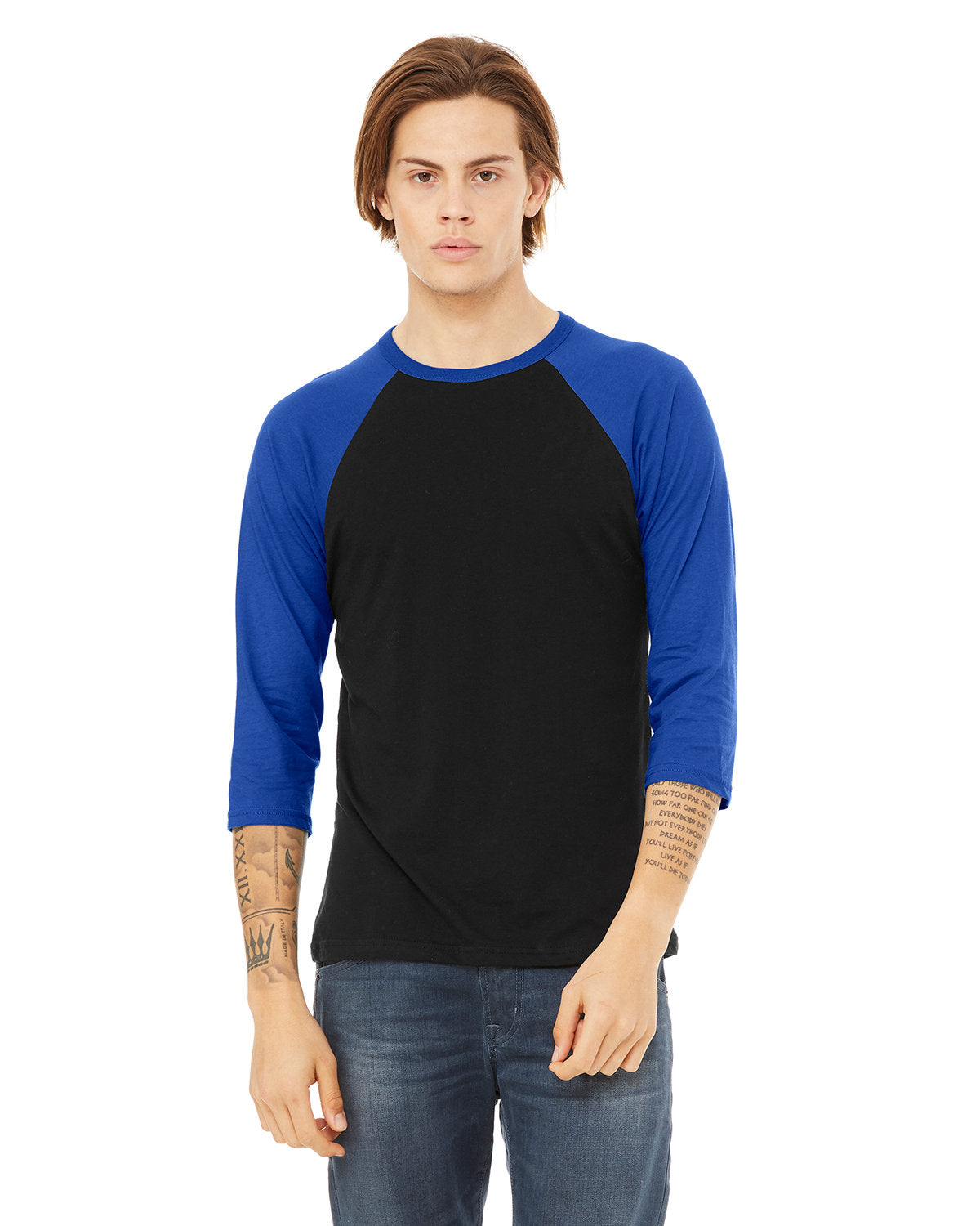 SPORTY-AND-VERSATILE-BELLA-CANVAS-UNISEX-3-4-SLEEVE-BASEBALL-T-SHIRT