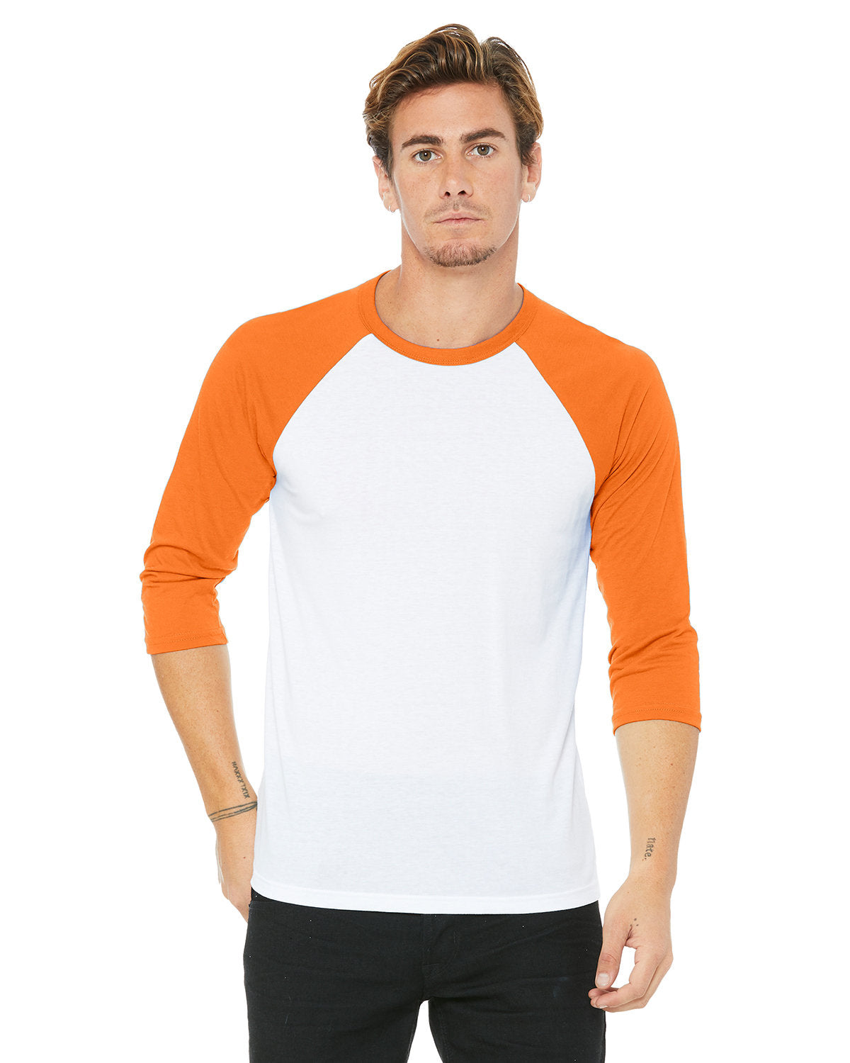 Classic Allure: Bella + Canvas Unisex 3/4-Sleeve Baseball T-Shirt