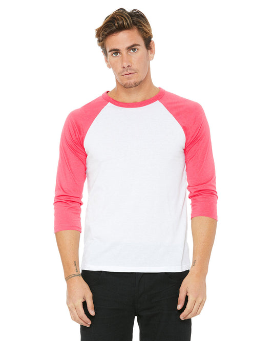 Classic Allure: Bella + Canvas Unisex 3/4-Sleeve Baseball T-Shirt