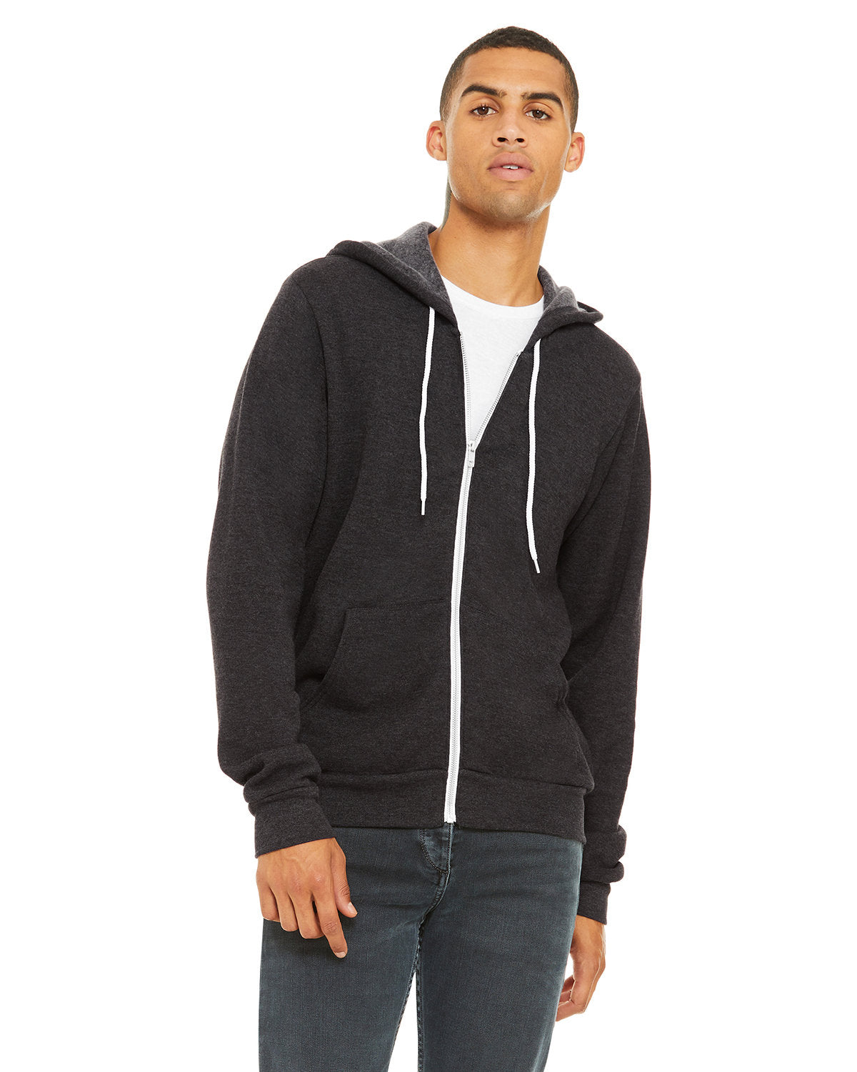 Bella + Canvas Unisex Versatile Warmth: Poly-Cotton Fleece Full-Zip Hooded Sweatshirt