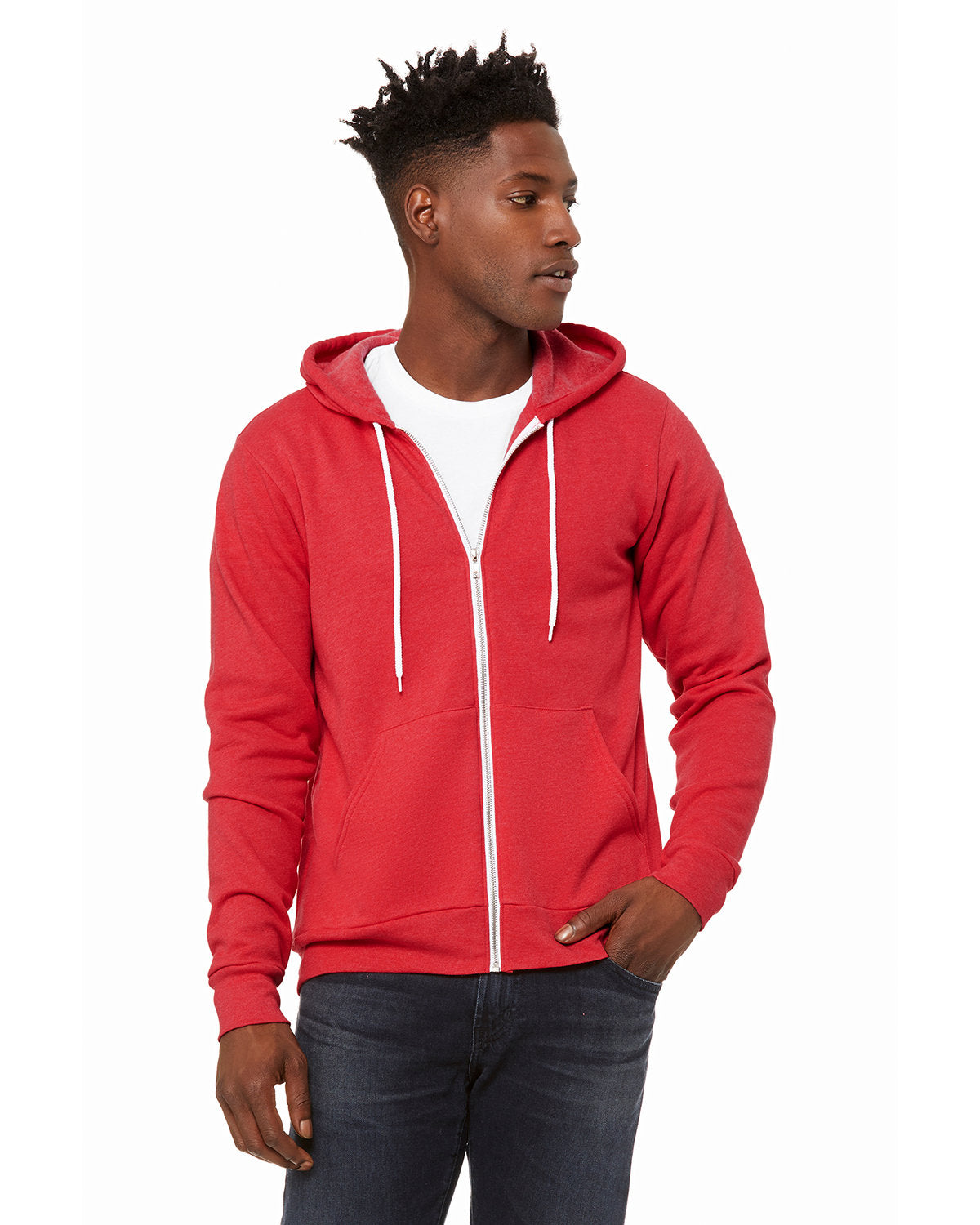 Bella + Canvas Unisex Versatile Warmth: Poly-Cotton Fleece Full-Zip Hooded Sweatshirt