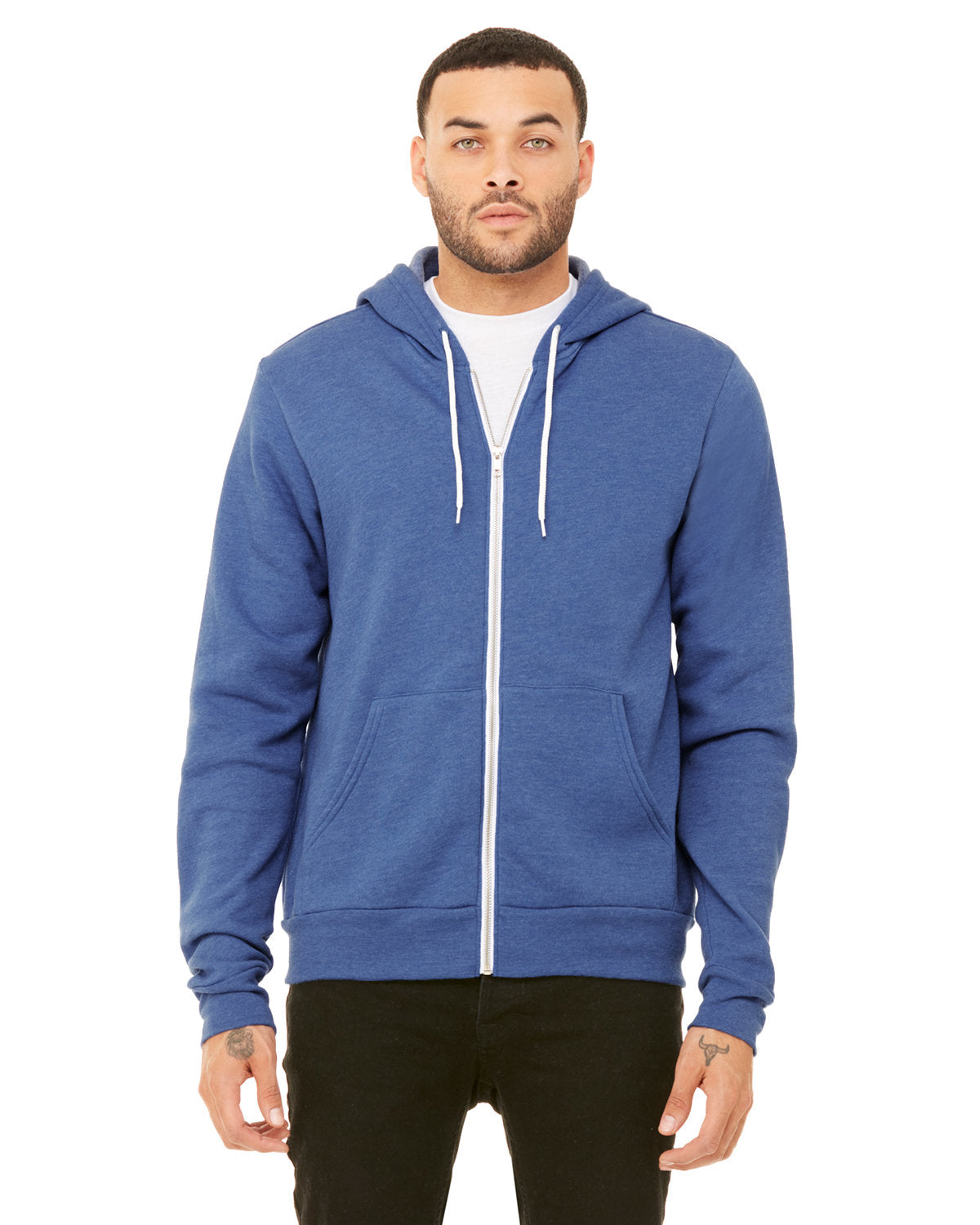 Bella + Canvas Unisex Versatile Warmth: Poly-Cotton Fleece Full-Zip Hooded Sweatshirt