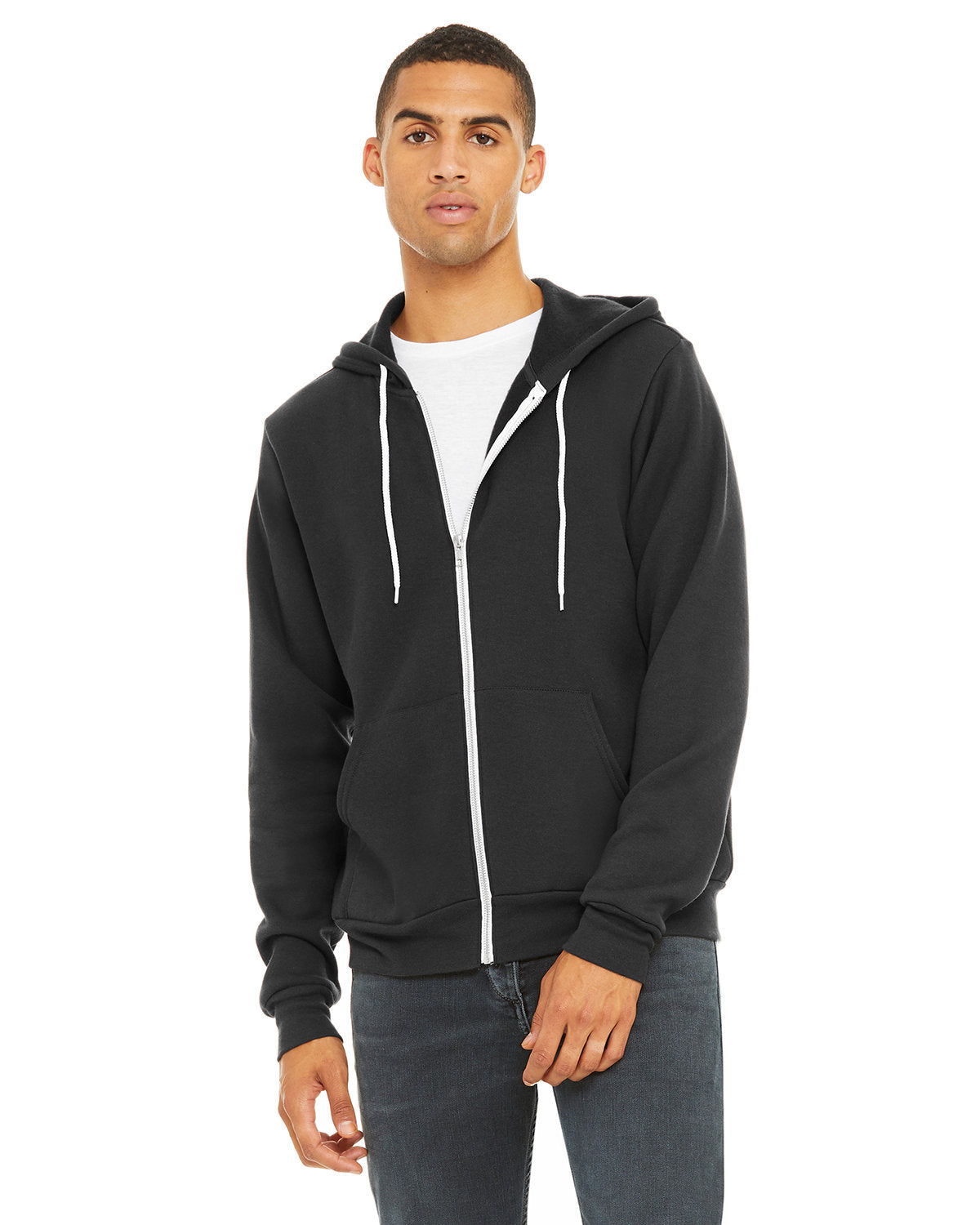 Bella + Canvas Unisex Versatile Warmth: Poly-Cotton Fleece Full-Zip Hooded Sweatshirt