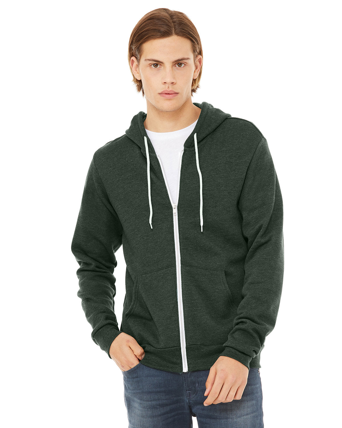 Bella + Canvas Unisex Versatile Warmth: Poly-Cotton Fleece Full-Zip Hooded Sweatshirt