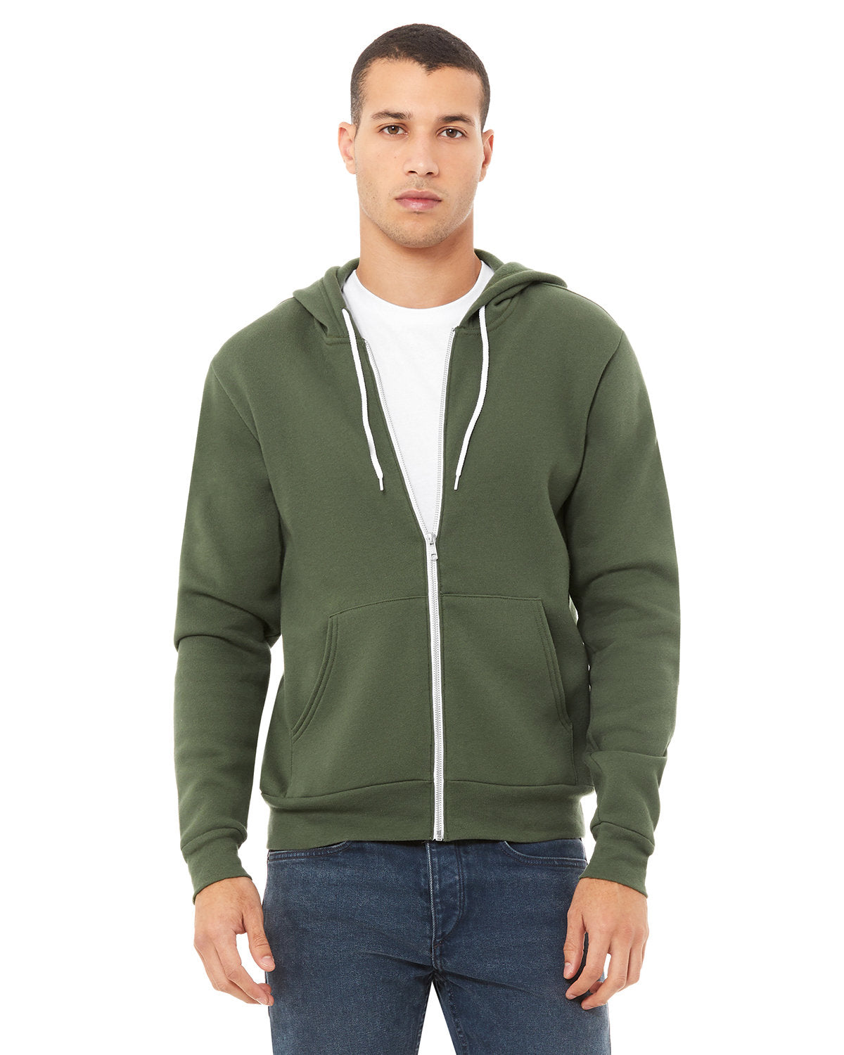 Bella + Canvas Unisex Versatile Warmth: Poly-Cotton Fleece Full-Zip Hooded Sweatshirt