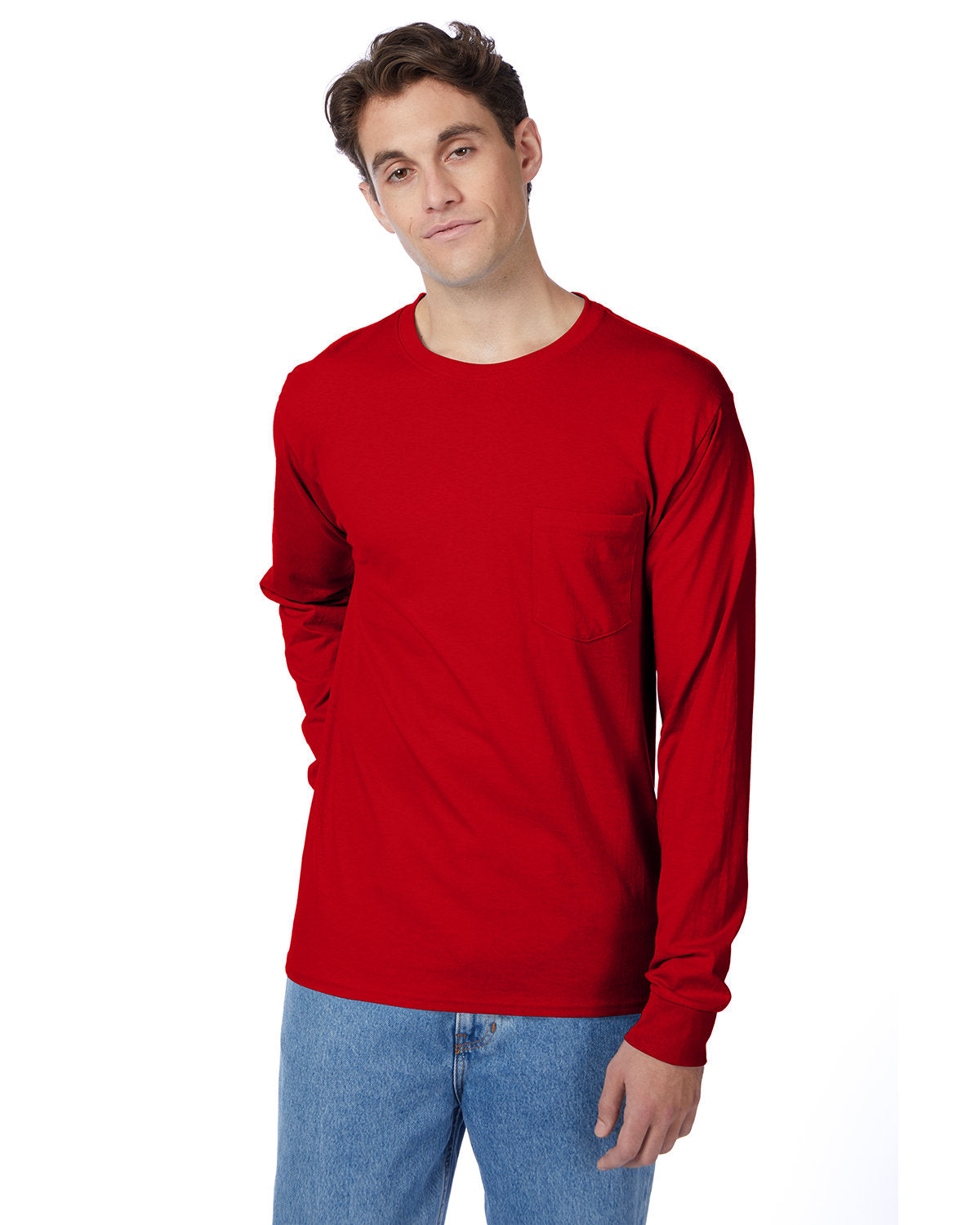 THE-AUTHENTIC-COMFORT-WITH-ADDED-CONVENIENCE-HANES-MENS-AUTHENTIC-T-LONG-SLEEVE-POCKET-T-SHIRT