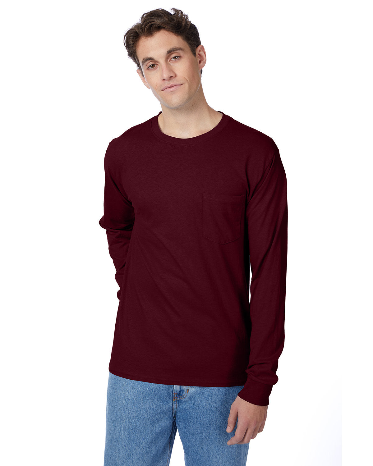 THE-AUTHENTIC-COMFORT-WITH-ADDED-CONVENIENCE-HANES-MENS-AUTHENTIC-T-LONG-SLEEVE-POCKET-T-SHIRT