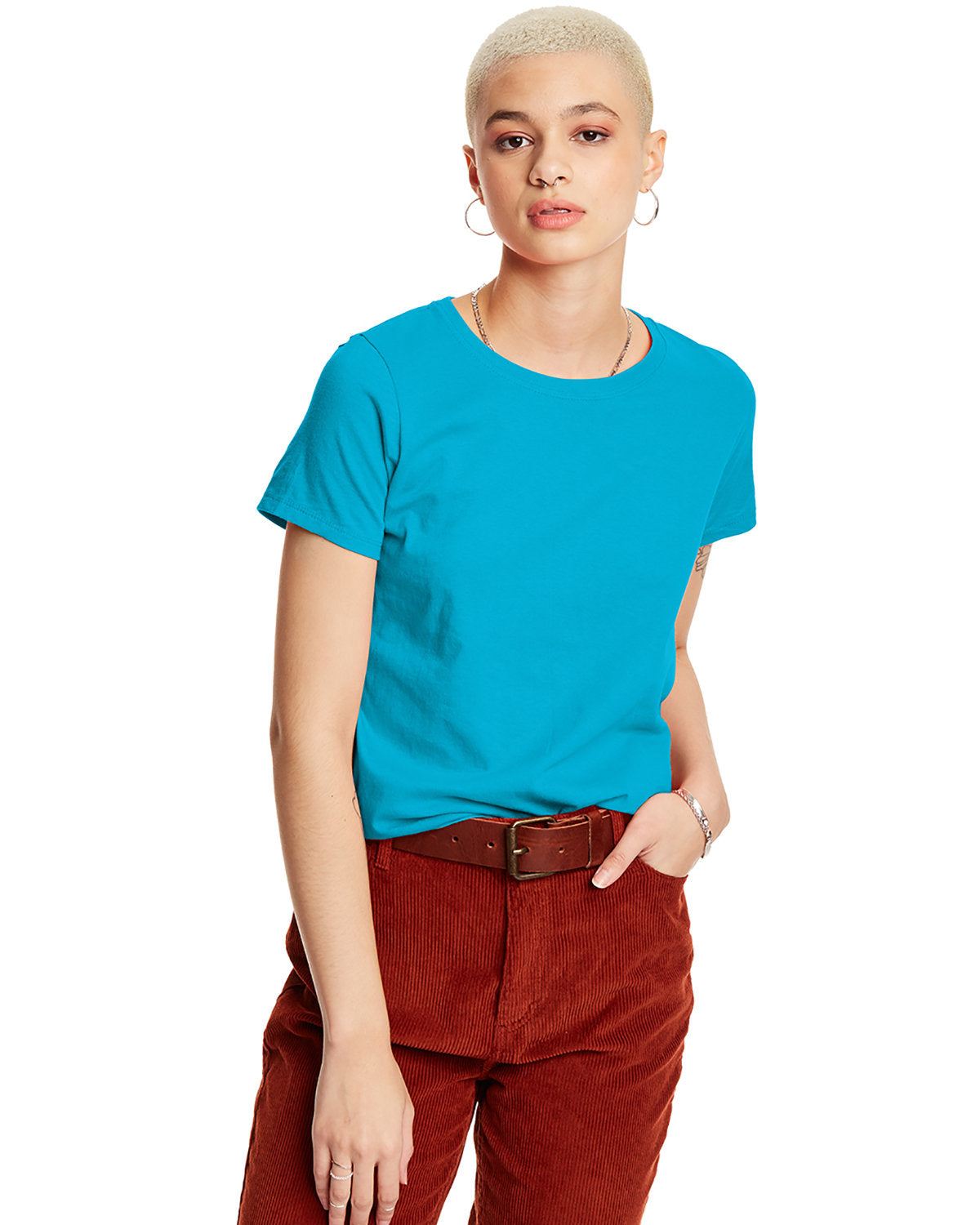 UNCOMPROMISING-COMFORT-HANES-LADIES-ESSENTIAL-T-T-SHIRT-ELEVATING-YOUR-EVERYDAY-STYLE