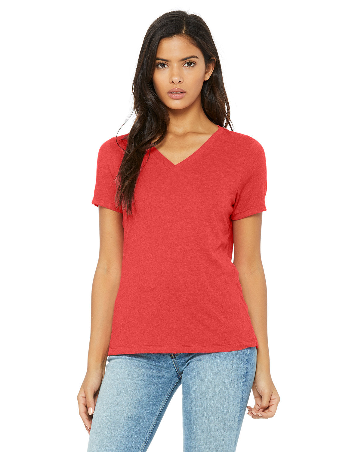 EFFORTLESS-STYLE-AND-COMFORT-BELLA-CANVAS-LADIES-RELAXED-TRIBLEND-V-NECK-T-SHIRT