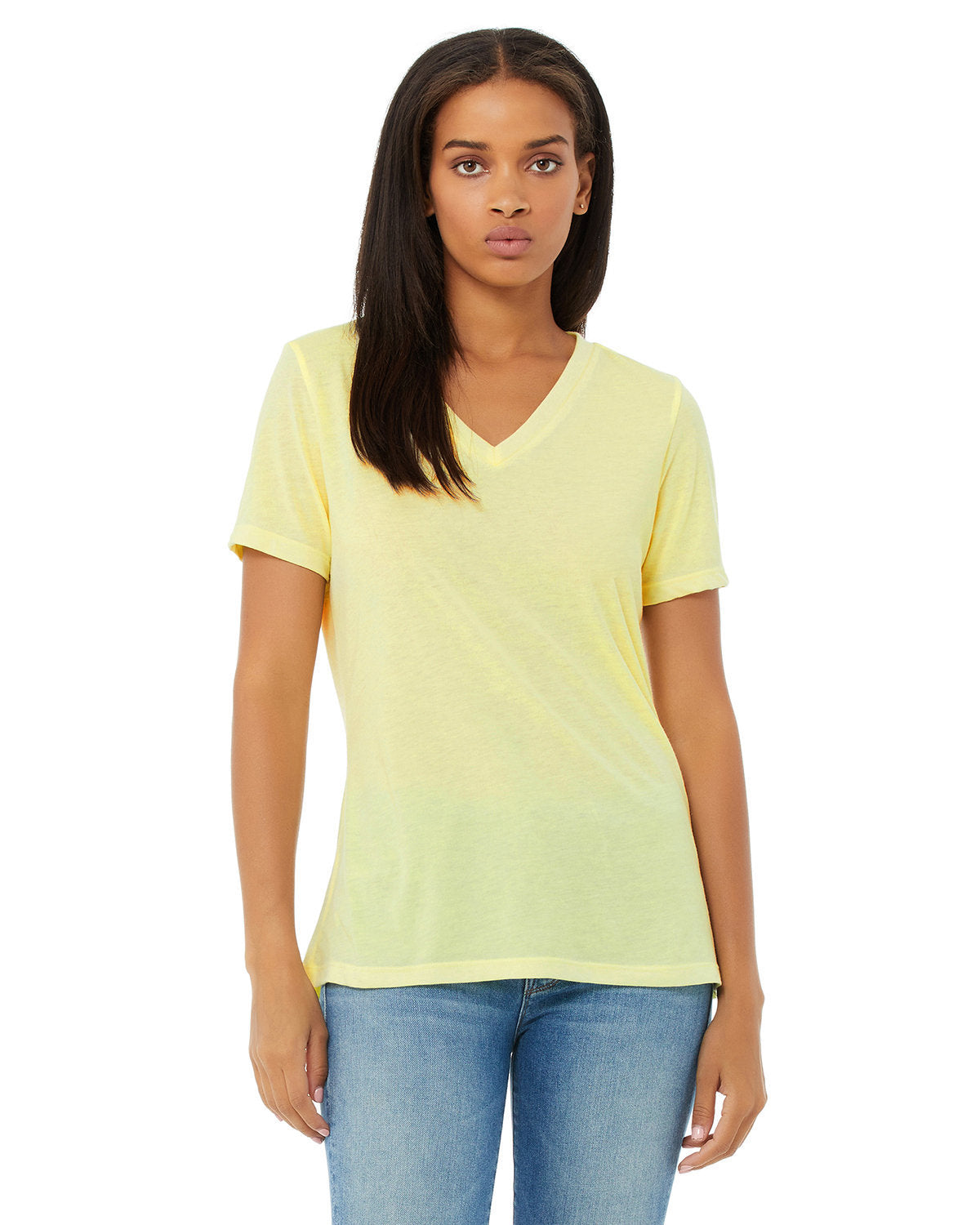 EFFORTLESS-STYLE-AND-COMFORT-BELLA-CANVAS-LADIES-RELAXED-TRIBLEND-V-NECK-T-SHIRT