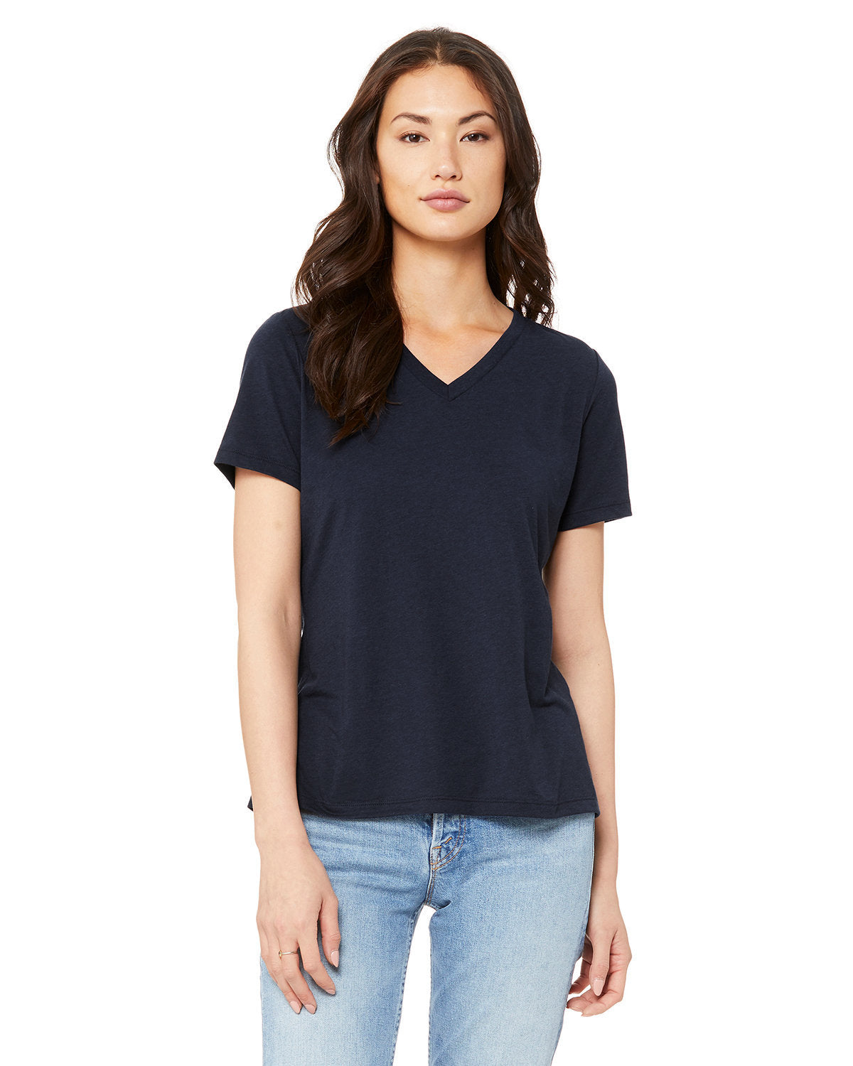 EFFORTLESS-STYLE-AND-COMFORT-BELLA-CANVAS-LADIES-RELAXED-TRIBLEND-V-NECK-T-SHIRT