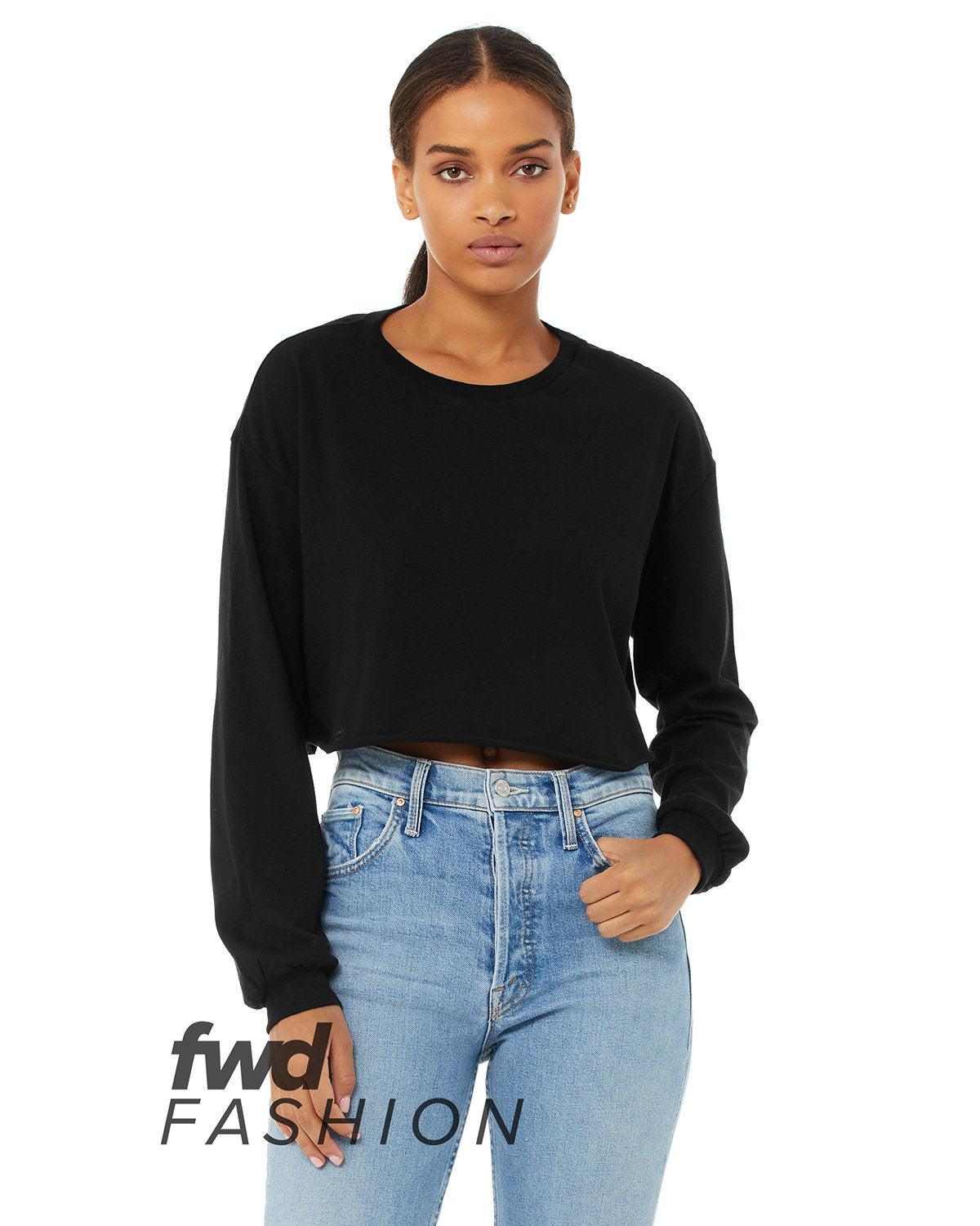 FWD Fashion Ladies' Cropped Long-Sleeve T-Shirt - Apparel Globe