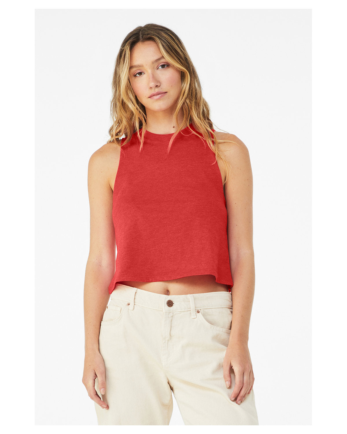 Bella + Canvas Ladies' Racerback Cropped Tank: Chic Comfort and Contemporary Style