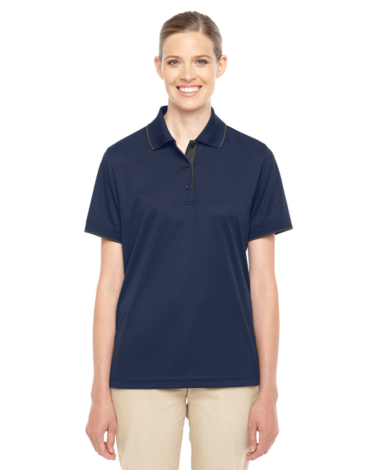 Ladies' Motive Performance PiquÃ© Polo with Tipped Collar - Apparel Globe