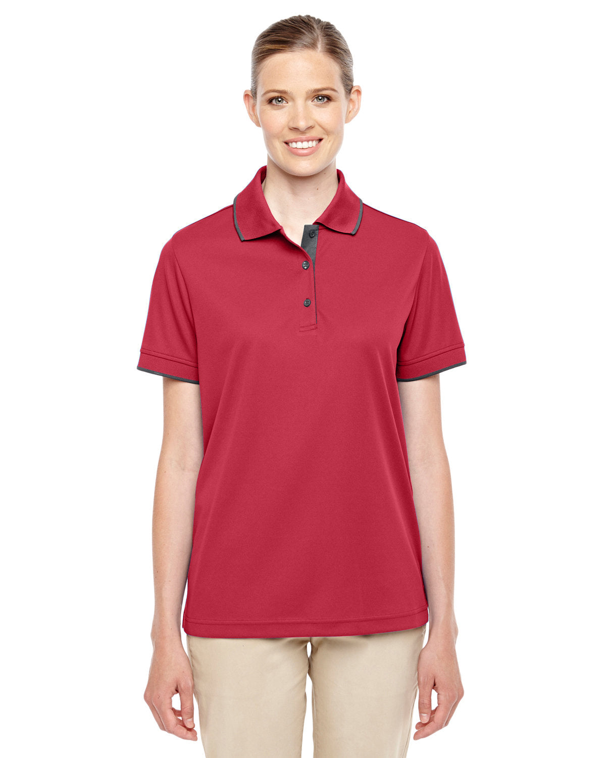 Ladies' Motive Performance PiquÃ© Polo with Tipped Collar - Apparel Globe