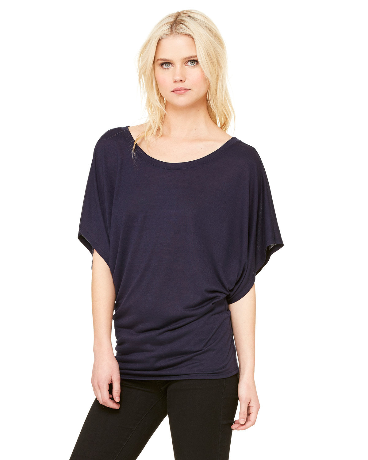 Bella + Canvas Ladies' Flowy Draped Sleeve Dolman T-Shirt: Effortless Elegance and Comfort