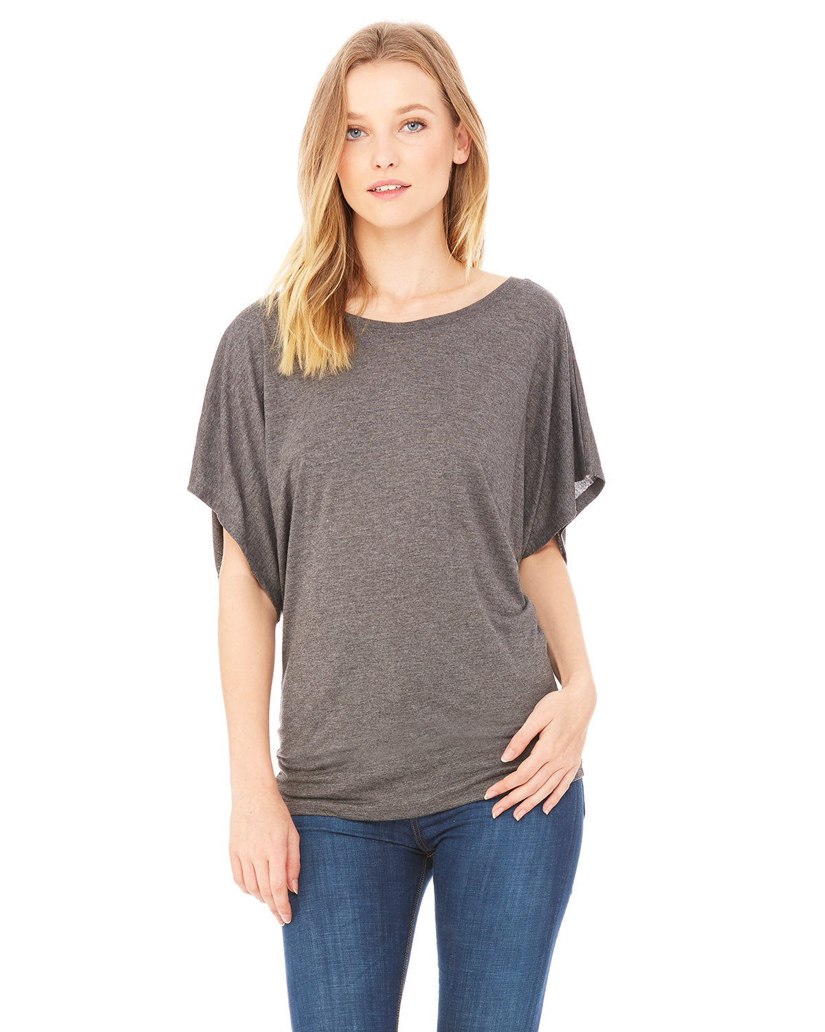 Bella + Canvas Ladies' Flowy Draped Sleeve Dolman T-Shirt: Effortless Elegance and Comfort