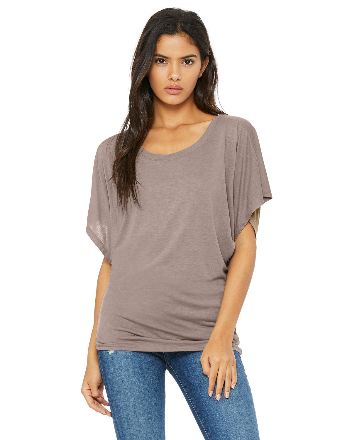 Bella + Canvas Ladies' Flowy Draped Sleeve Dolman T-Shirt: Effortless Elegance and Comfort