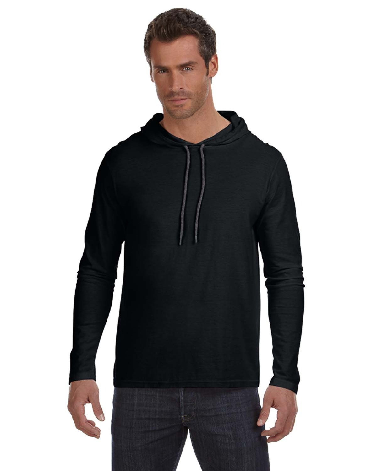 Gildan Adult Lightweight Long-Sleeve Hooded T-Shirt 987AN