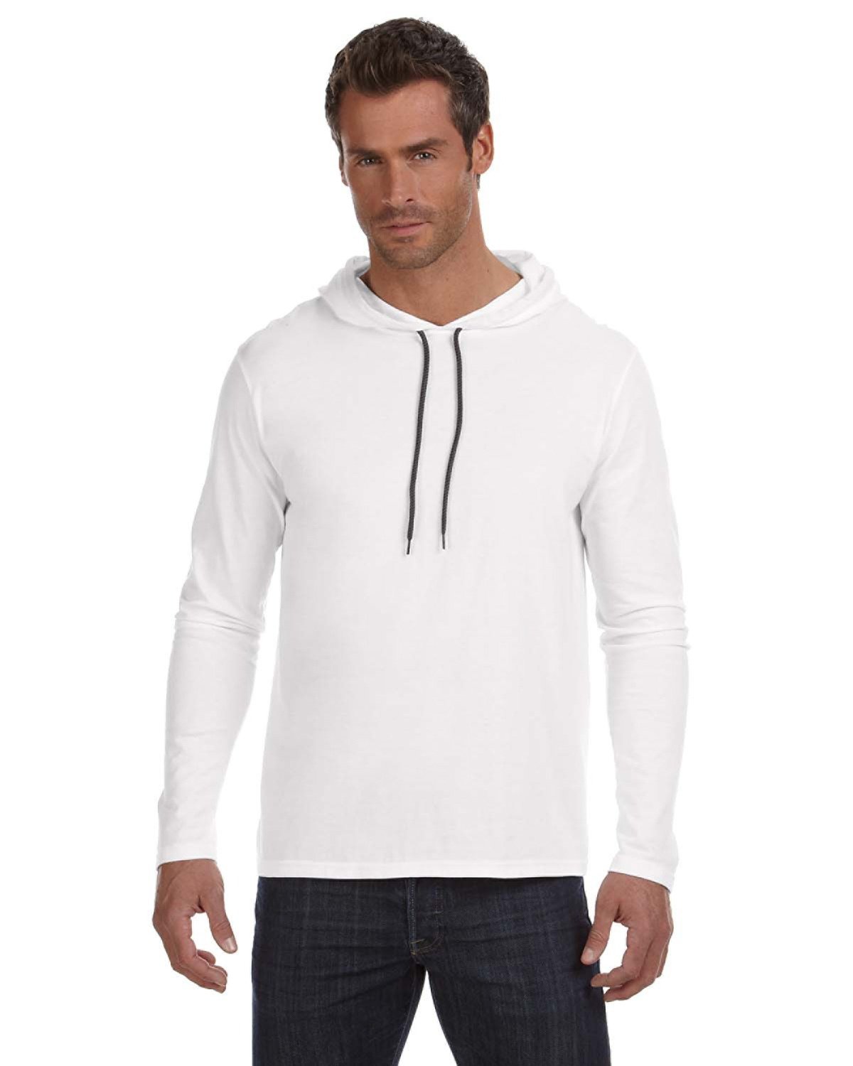 Gildan Adult Lightweight Long-Sleeve Hooded T-Shirt 987AN