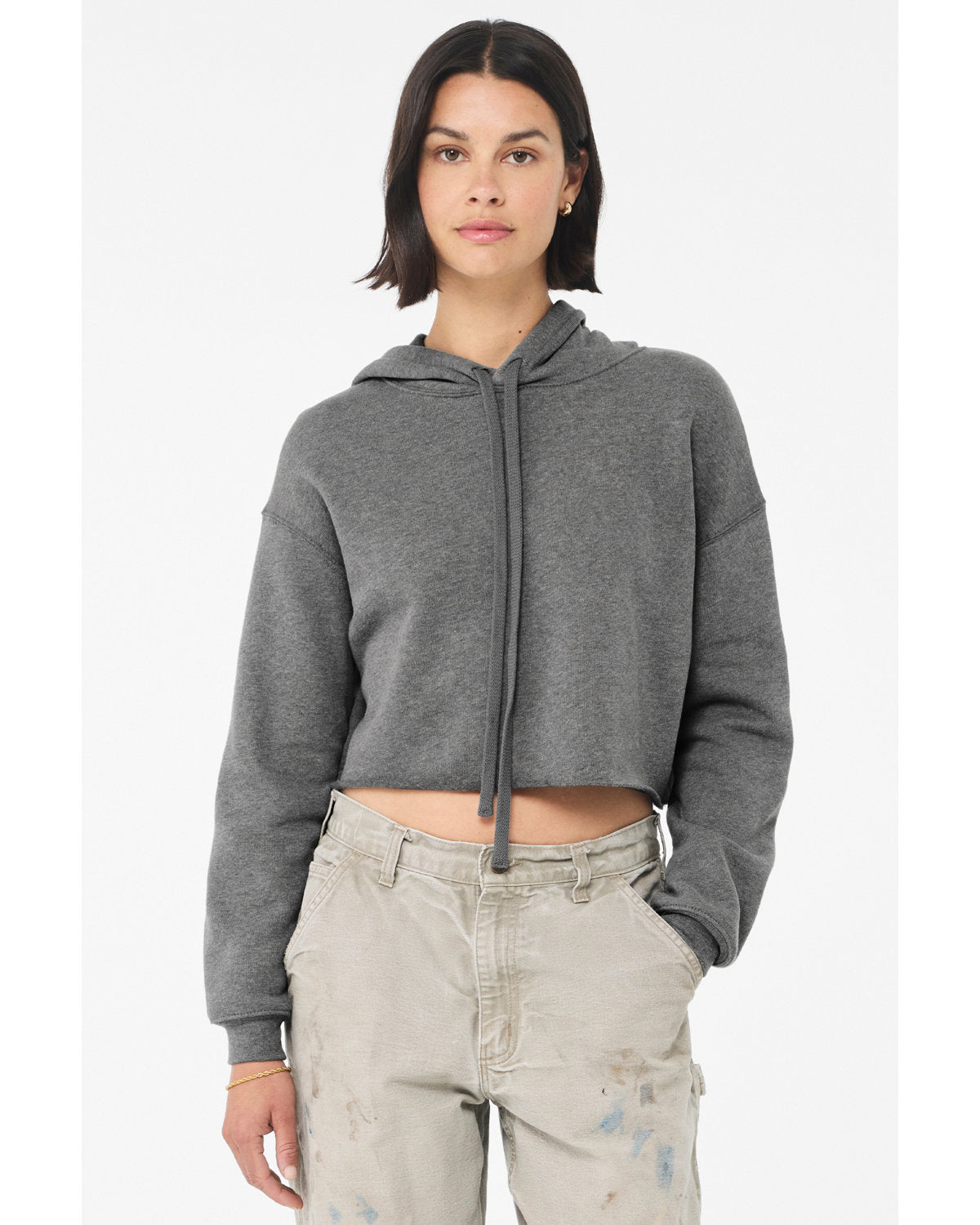 Bella + Canvas Ladies' Cropped Fleece Hoodie: Contemporary Comfort and Style