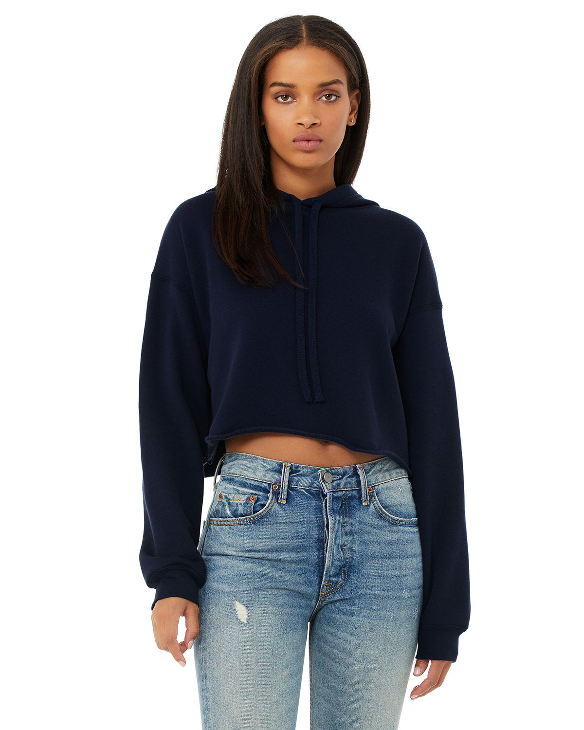 Bella + Canvas Ladies' Cropped Fleece Hoodie: Contemporary Comfort and Style