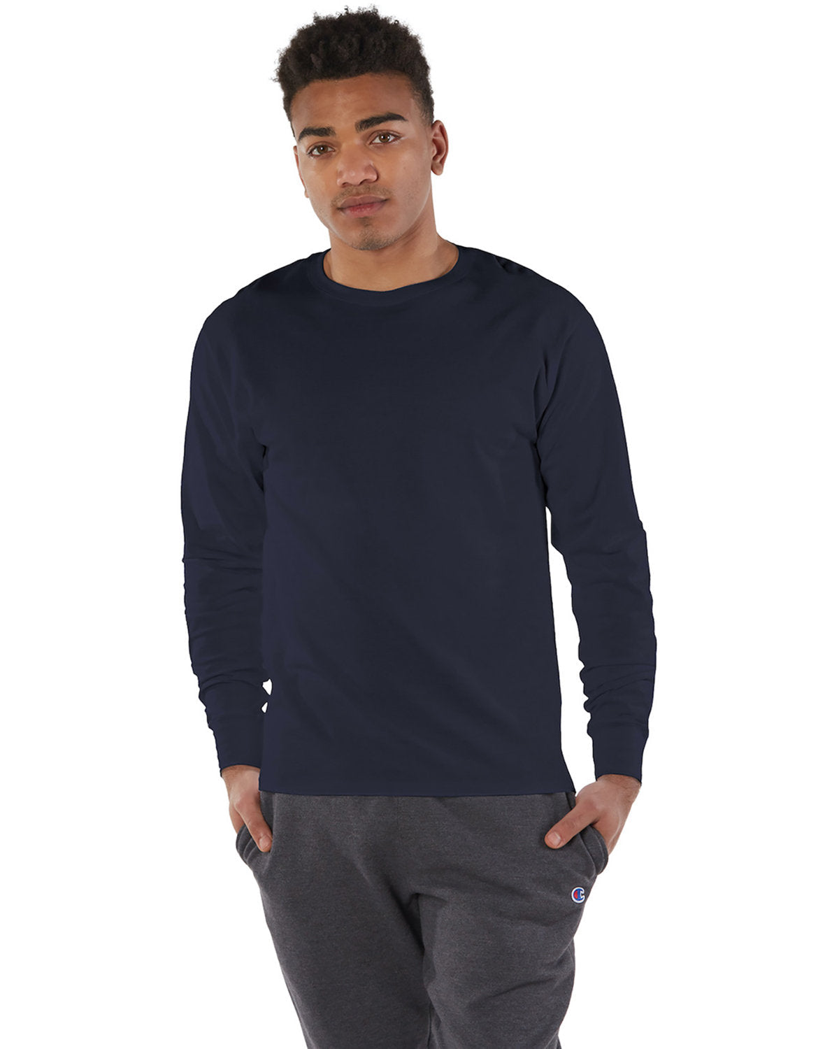 Champion Essential: The Adult Long-Sleeve Ringspun T-Shirt