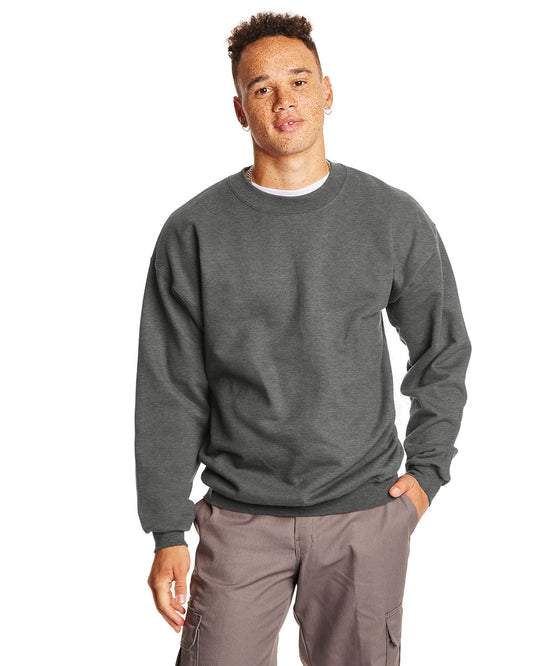 THE-ULTIMATE-COMFORT-HANES-ADULT-ULTIMATE-COTTONÃ‚Â®-90-10-FLEECE-CREW-EMBRACE-COZY-STYLE