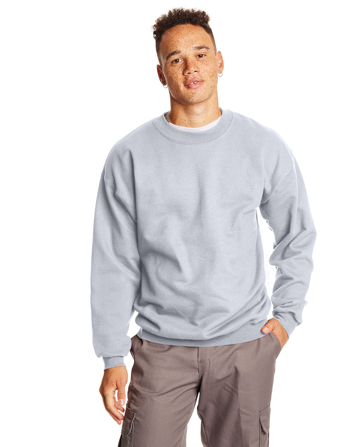 THE-ULTIMATE-COMFORT-HANES-ADULT-ULTIMATE-COTTONÃ‚Â®-90-10-FLEECE-CREW-EMBRACE-COZY-STYLE