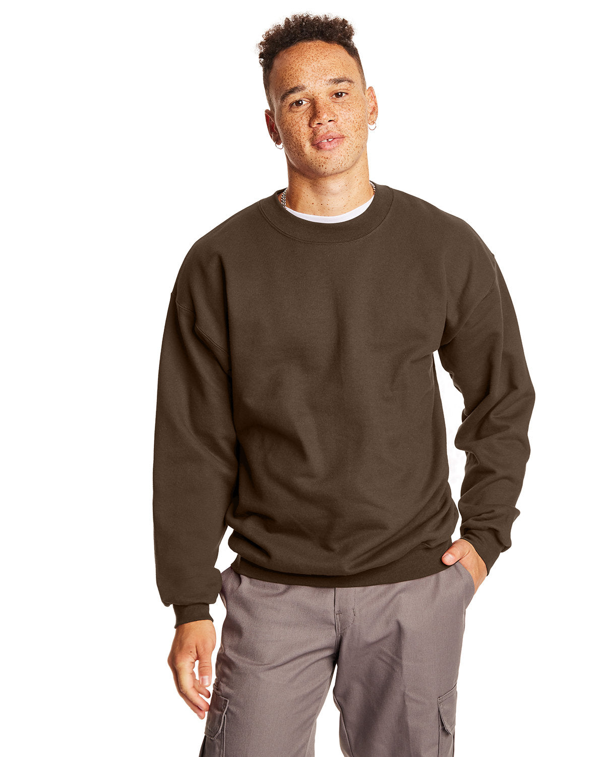 THE-ULTIMATE-COMFORT-HANES-ADULT-ULTIMATE-COTTONÃ‚Â®-90-10-FLEECE-CREW-EMBRACE-COZY-STYLE