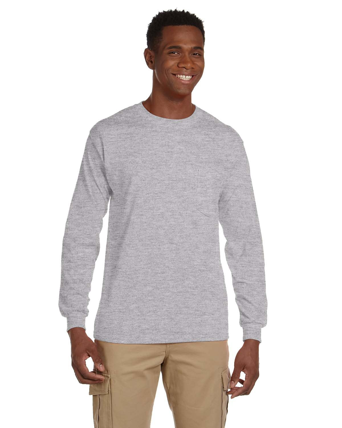 Gildan Adult Ultra CottonÂ® Long-Sleeve Pocket T-Shirt G241