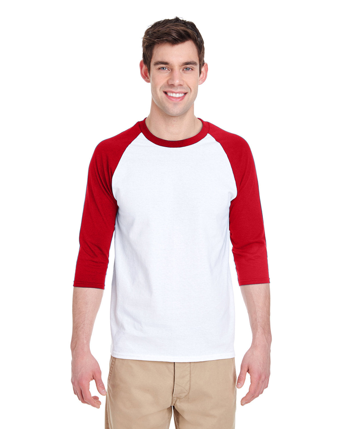 Gildan Adult Heavy Cottonâ„¢ 3/4-Raglan Sleeve T-Shirt G570