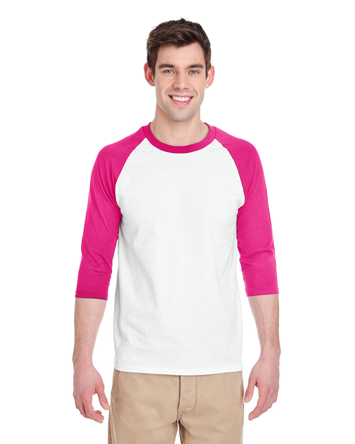 Gildan Adult Heavy Cottonâ„¢ 3/4-Raglan Sleeve T-Shirt G570