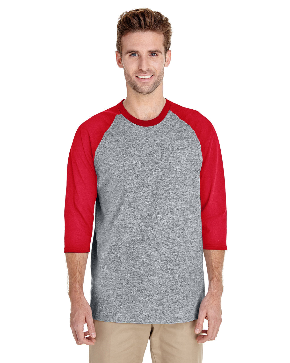 Gildan Adult Heavy Cottonâ„¢ 3/4-Raglan Sleeve T-Shirt G570