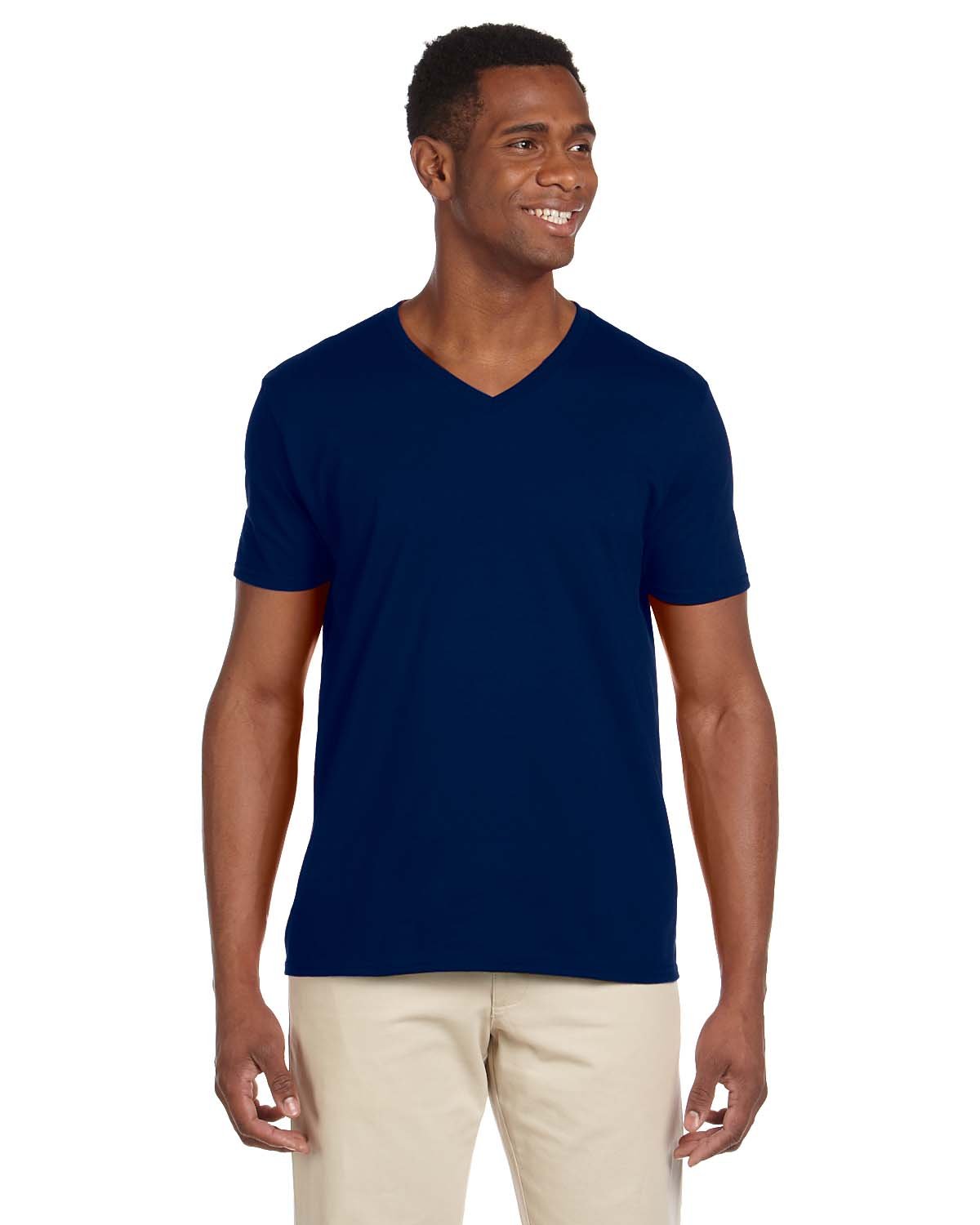 GILDAN-ADULT-SOFTSTYLEÂ®-V-NECK-T-SHIRT-STYLISH-COMFORT