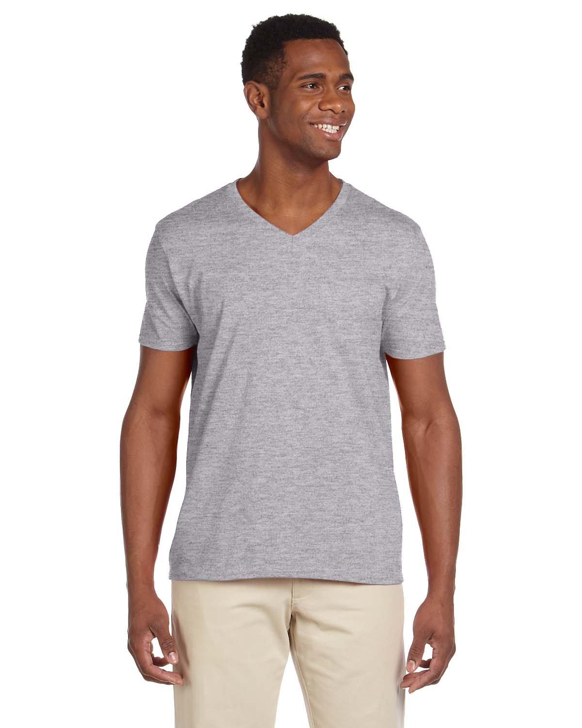 GILDAN-ADULT-SOFTSTYLEÂ®-V-NECK-T-SHIRT-STYLISH-COMFORT