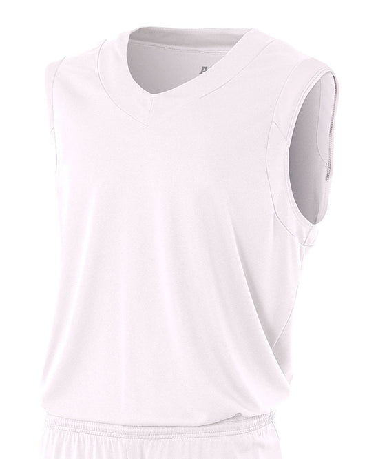 Adult Moisture Management V Neck Muscle Shirt