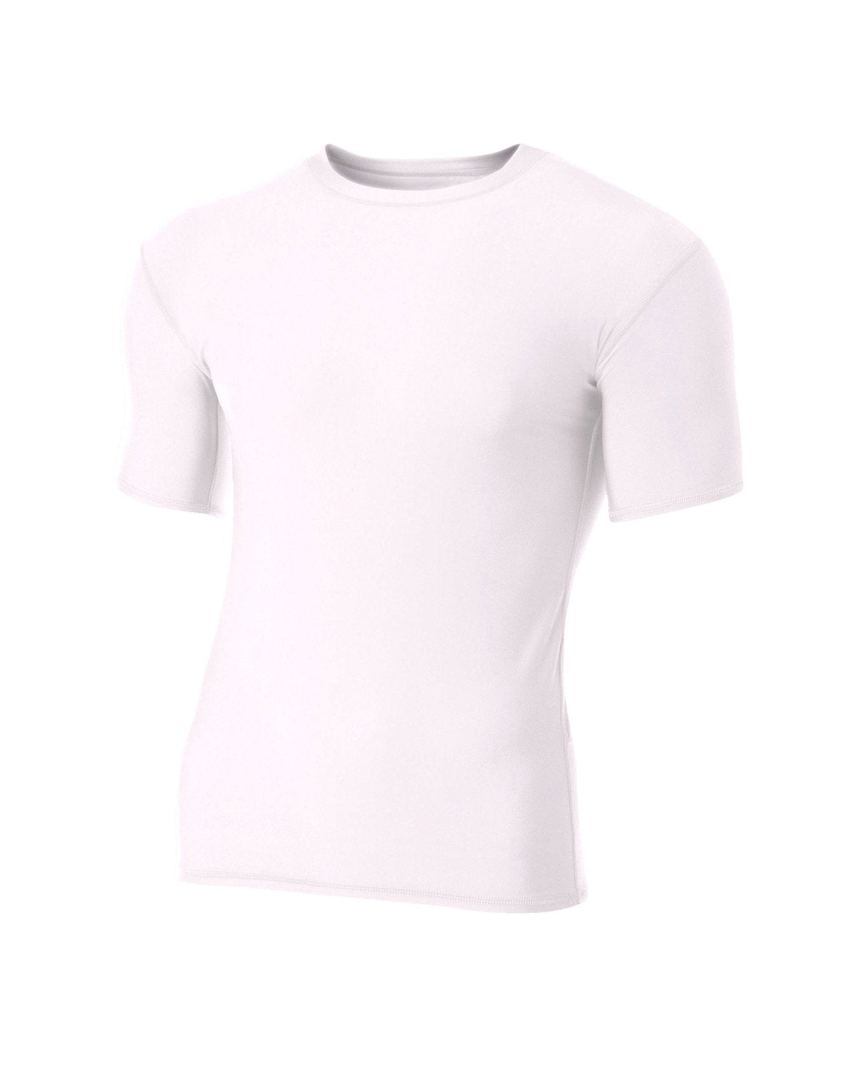 Adult Polyester Spandex Short Sleeve Compression T-Shirt