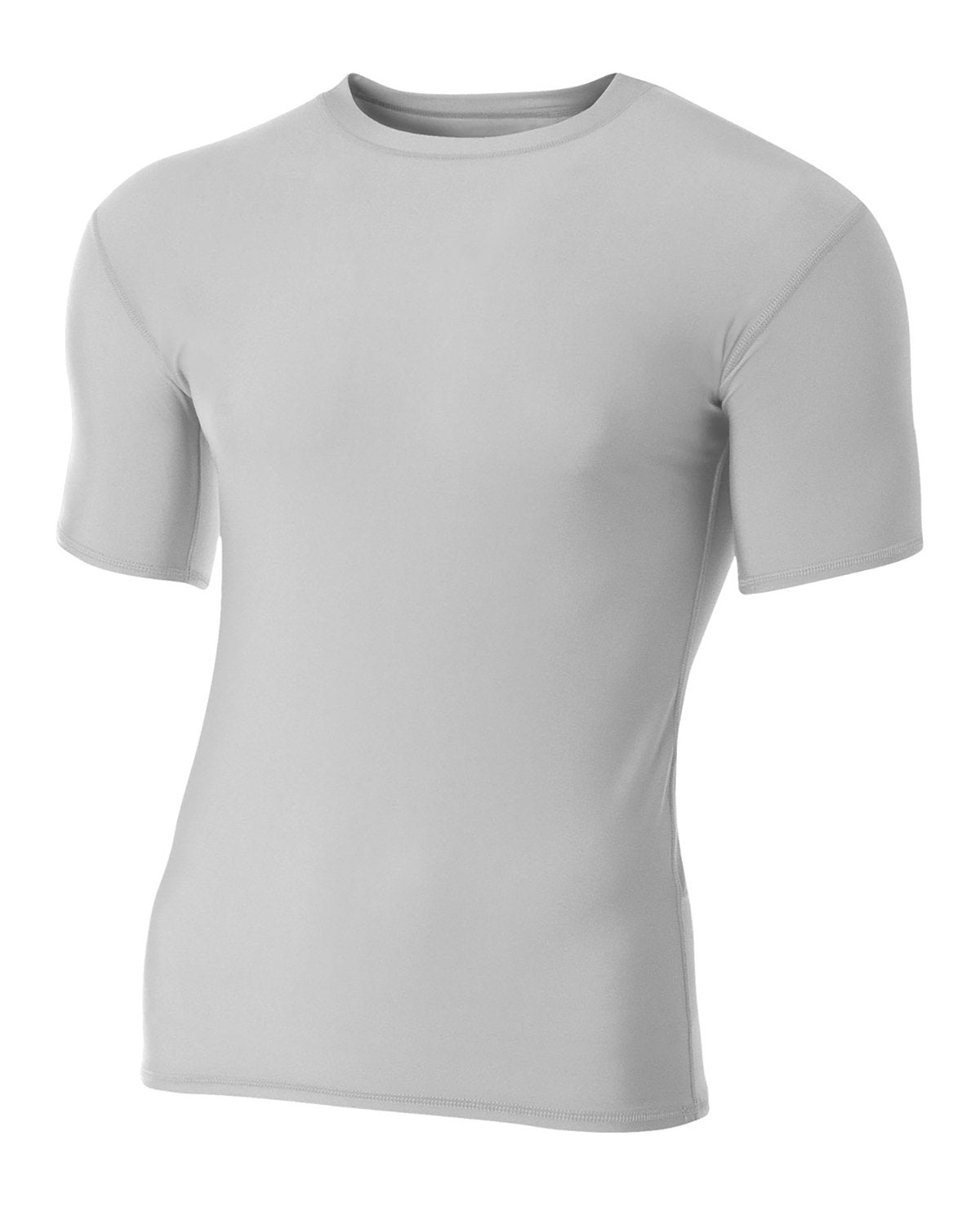 Adult Polyester Spandex Short Sleeve Compression T-Shirt