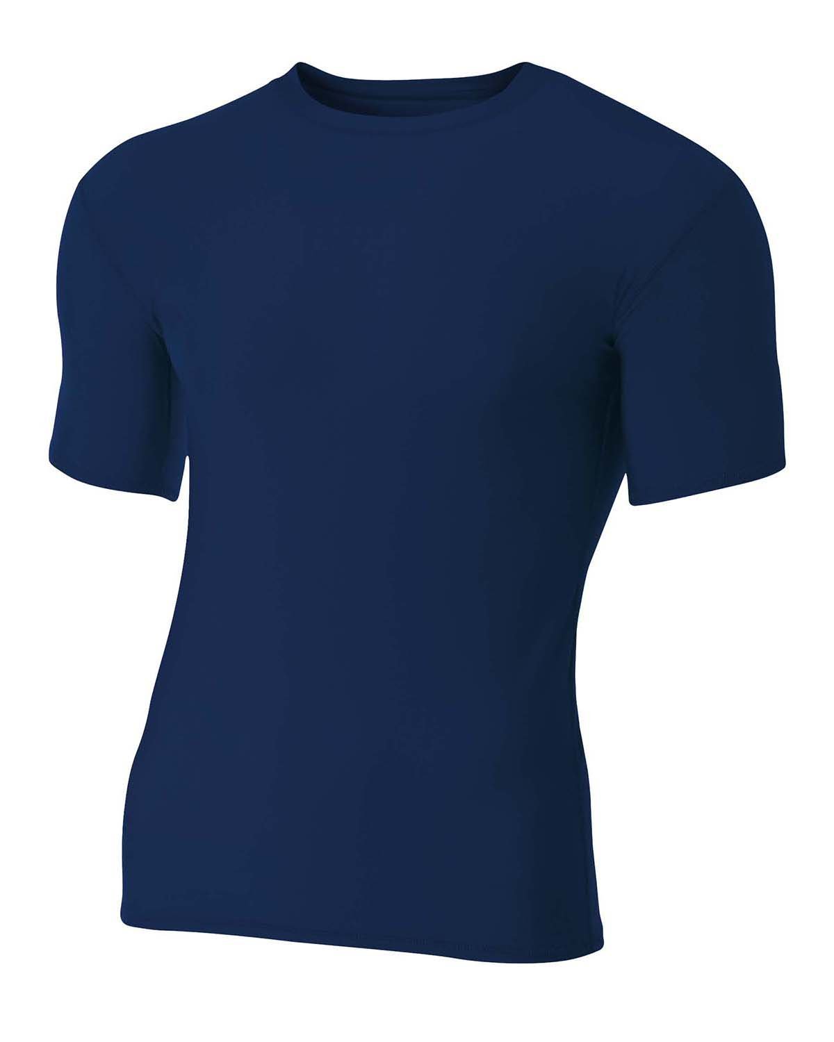 Adult Polyester Spandex Short Sleeve Compression T-Shirt