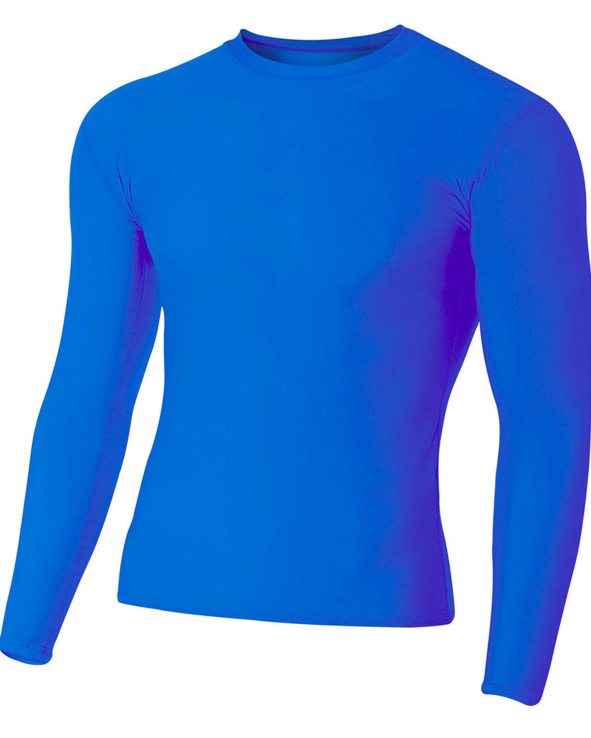 Adult Polyester Spandex Long Sleeve Compression T-Shirt - Apparel Globe