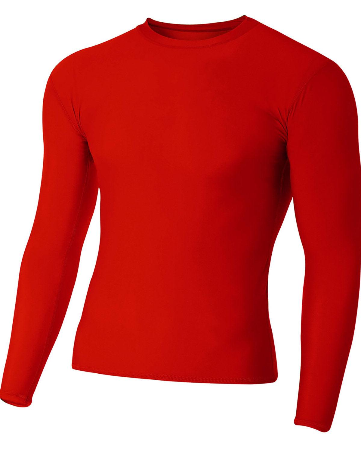 Adult Polyester Spandex Long Sleeve Compression T-Shirt - Apparel Globe