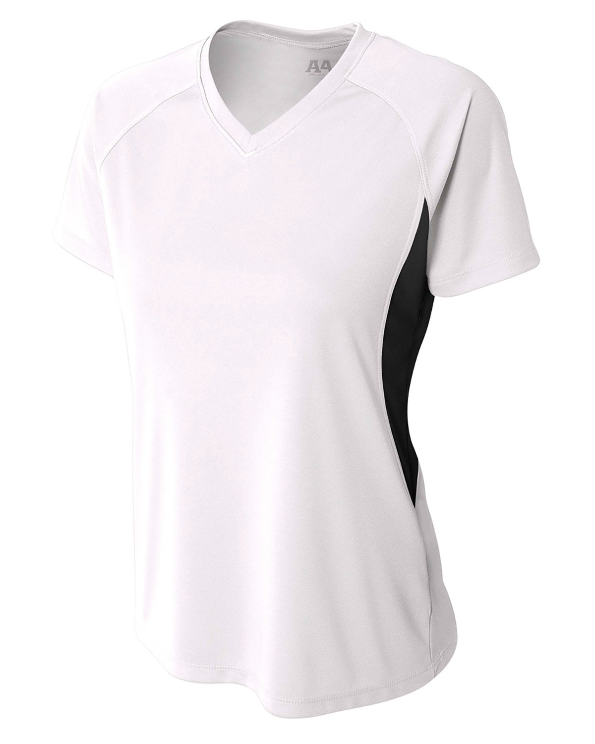 Ladies' Color Block Performance V-Neck T-Shirt