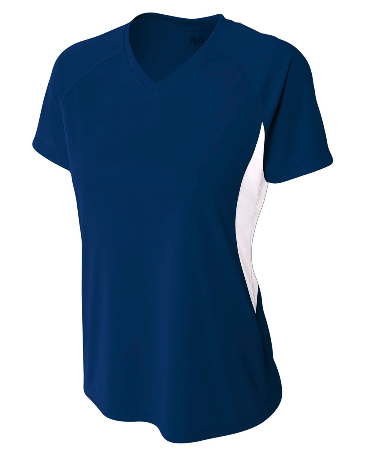 Ladies' Color Block Performance V-Neck T-Shirt